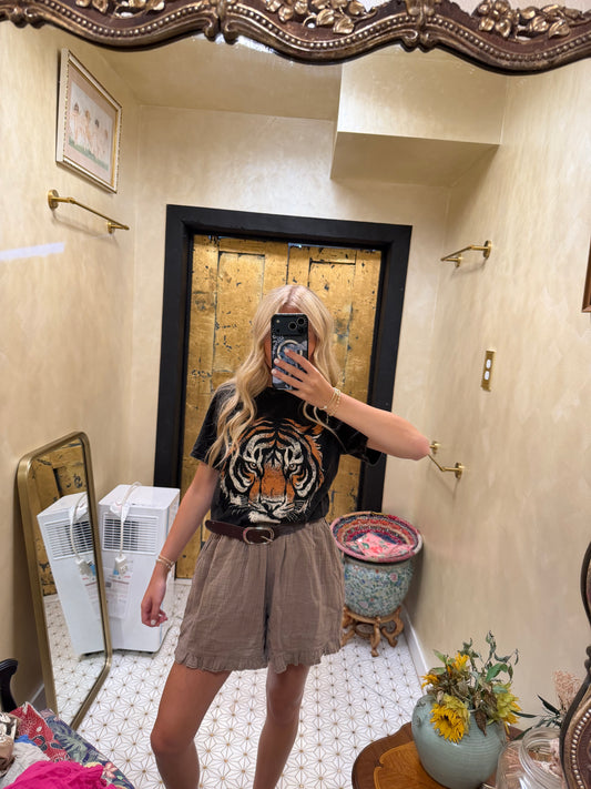 MOCHA COTTON SHORTS