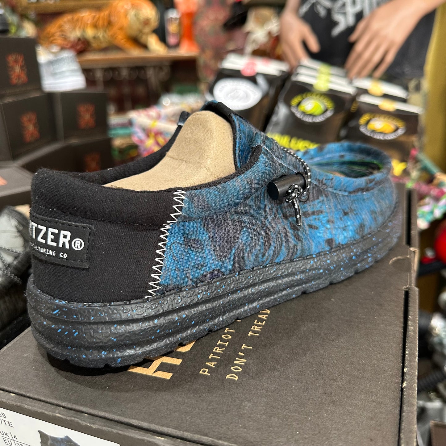 Howitzer Blue Abyss Prym Camo Slip-on Shoes