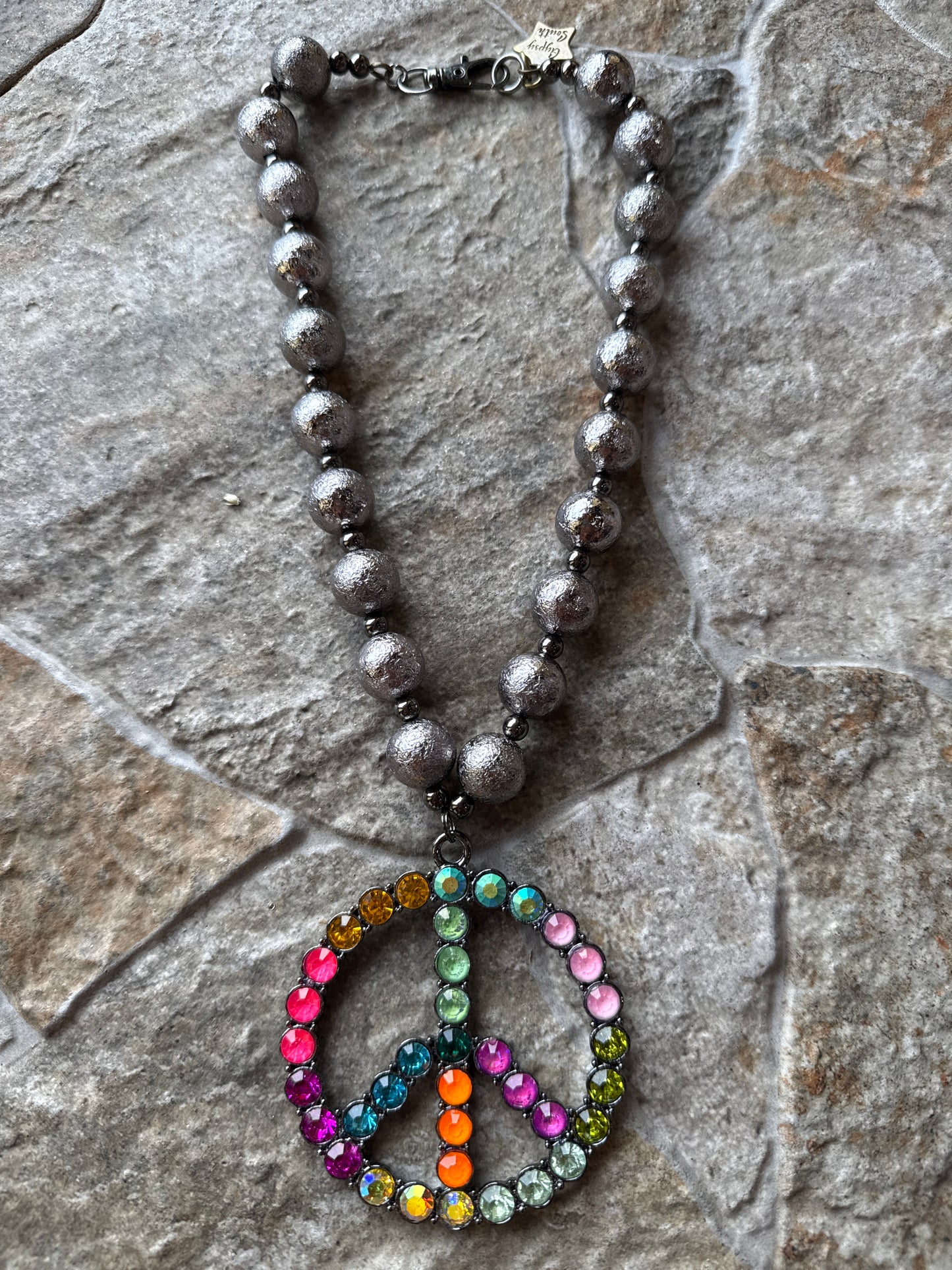 Multi Color Peace Necklace