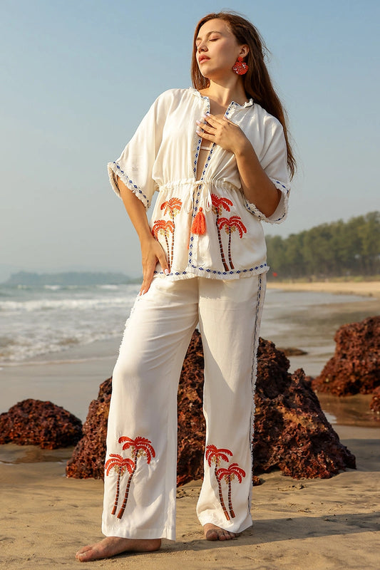 Palm Tree Beige Outfit Shirt