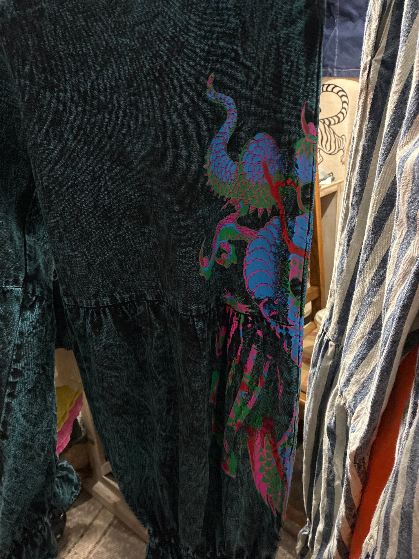BLUE MINERAL WASH SPIRIT DRAGON PANT