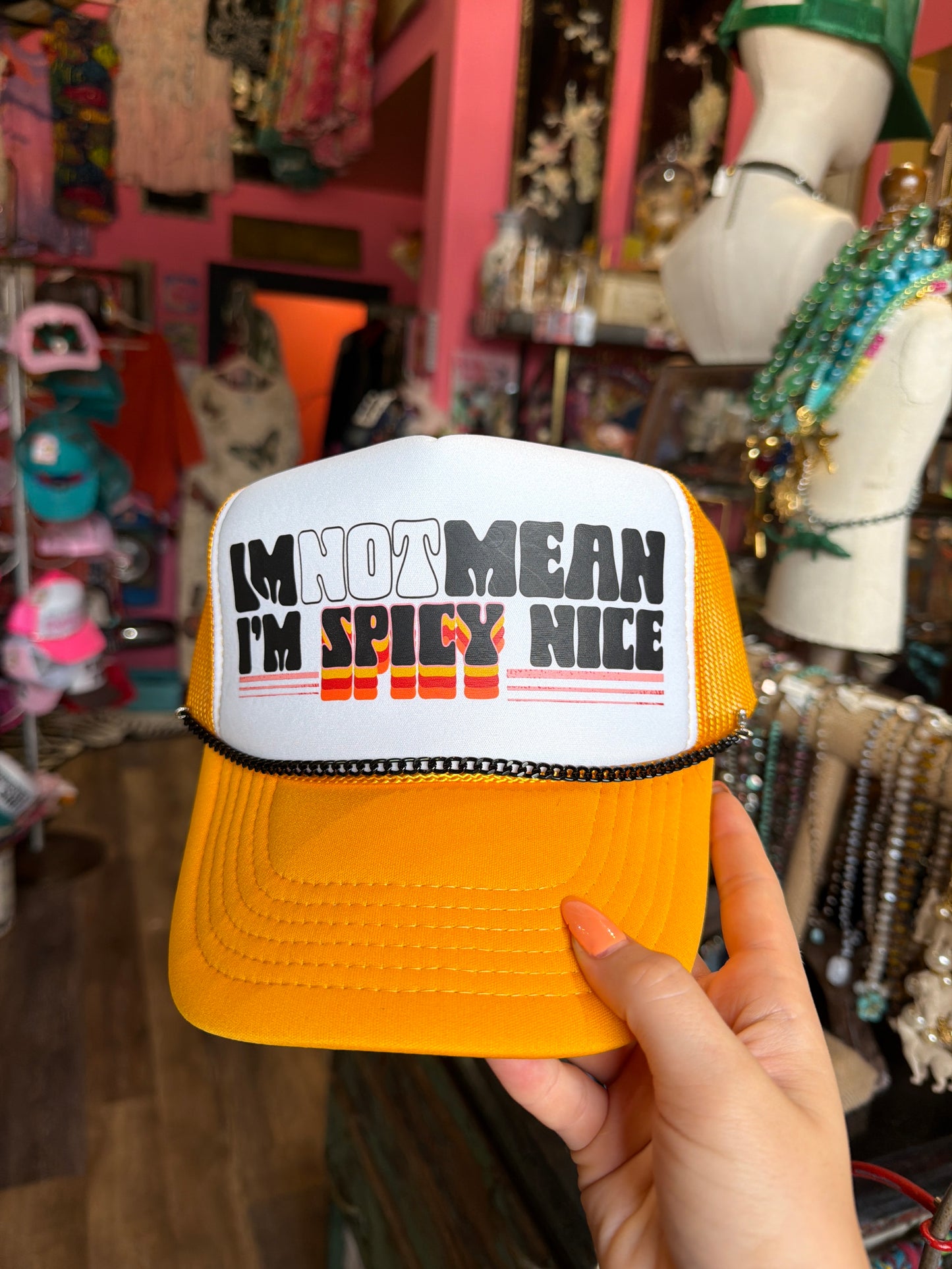I'm not mean - I'm Spicy Nice Trucker Hat
