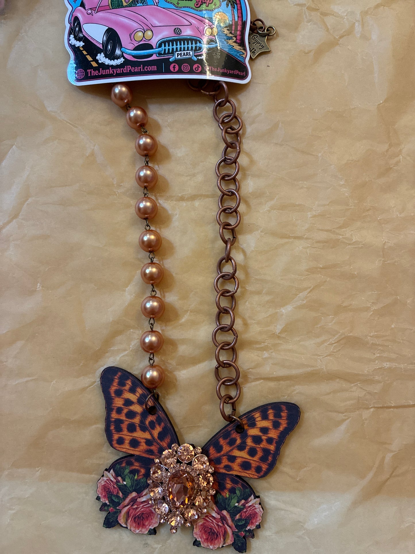 Leopard Butterfly Necklace