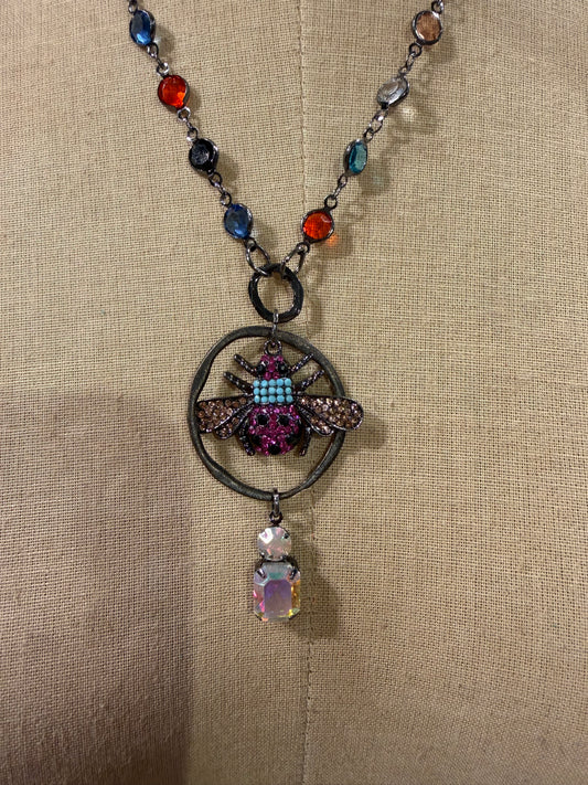 Multi Bead Bee Necklace