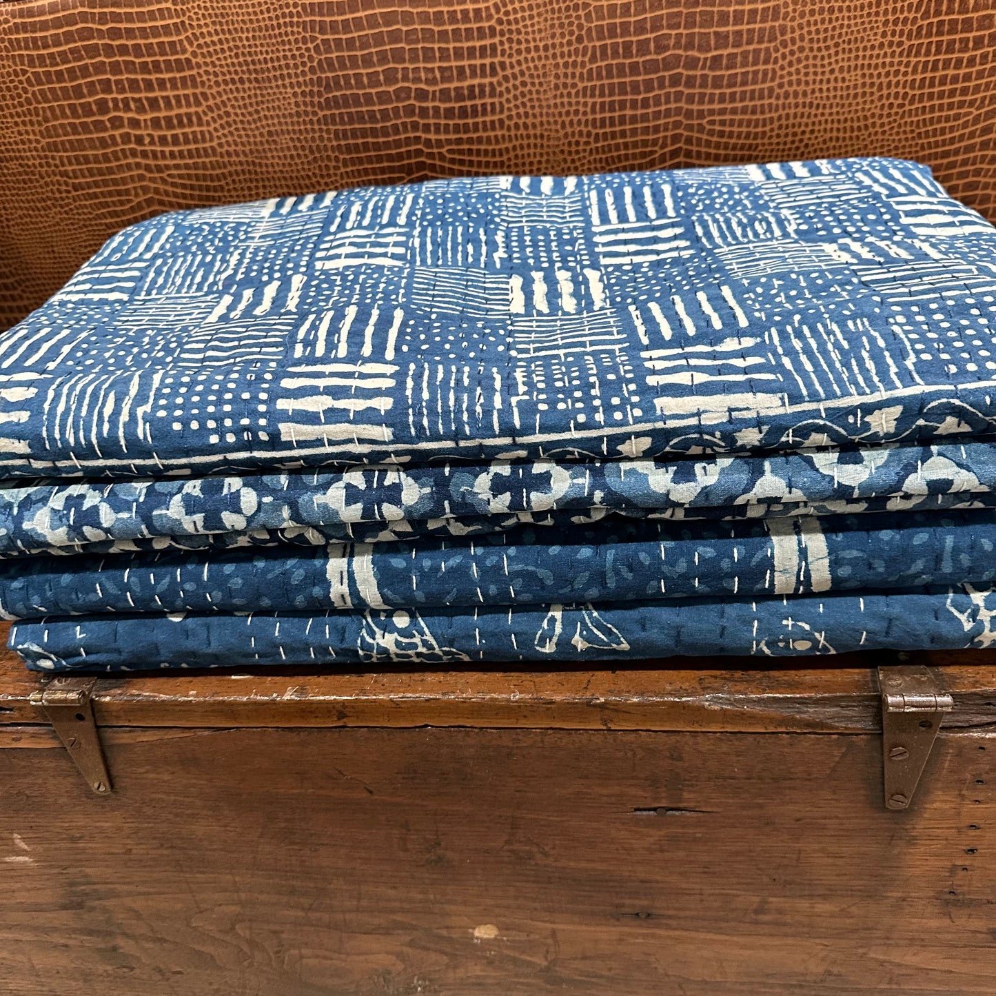 'Indigo' Blankets in Sailor Blue