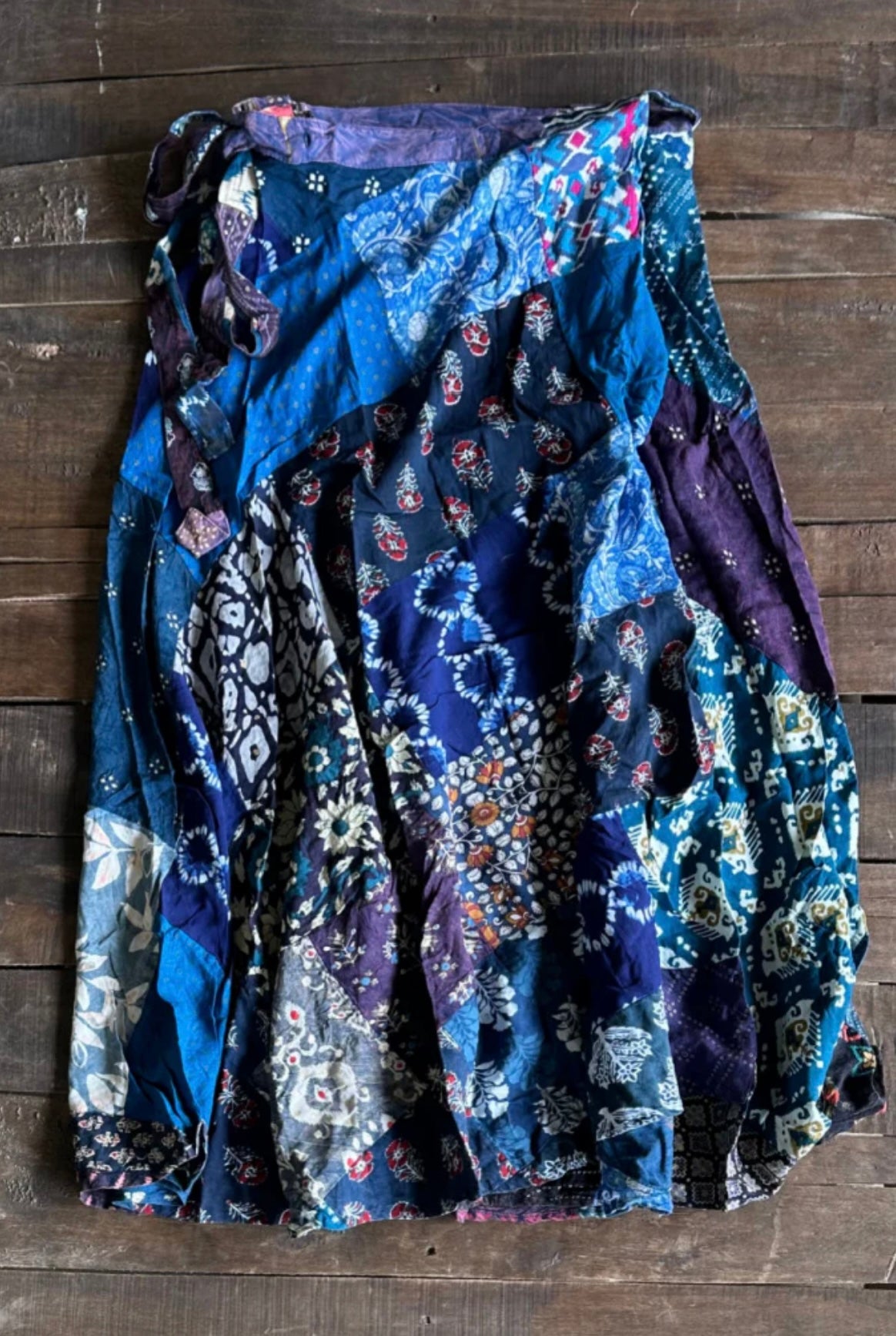 Patchwork Sunrise Wrap Skirt