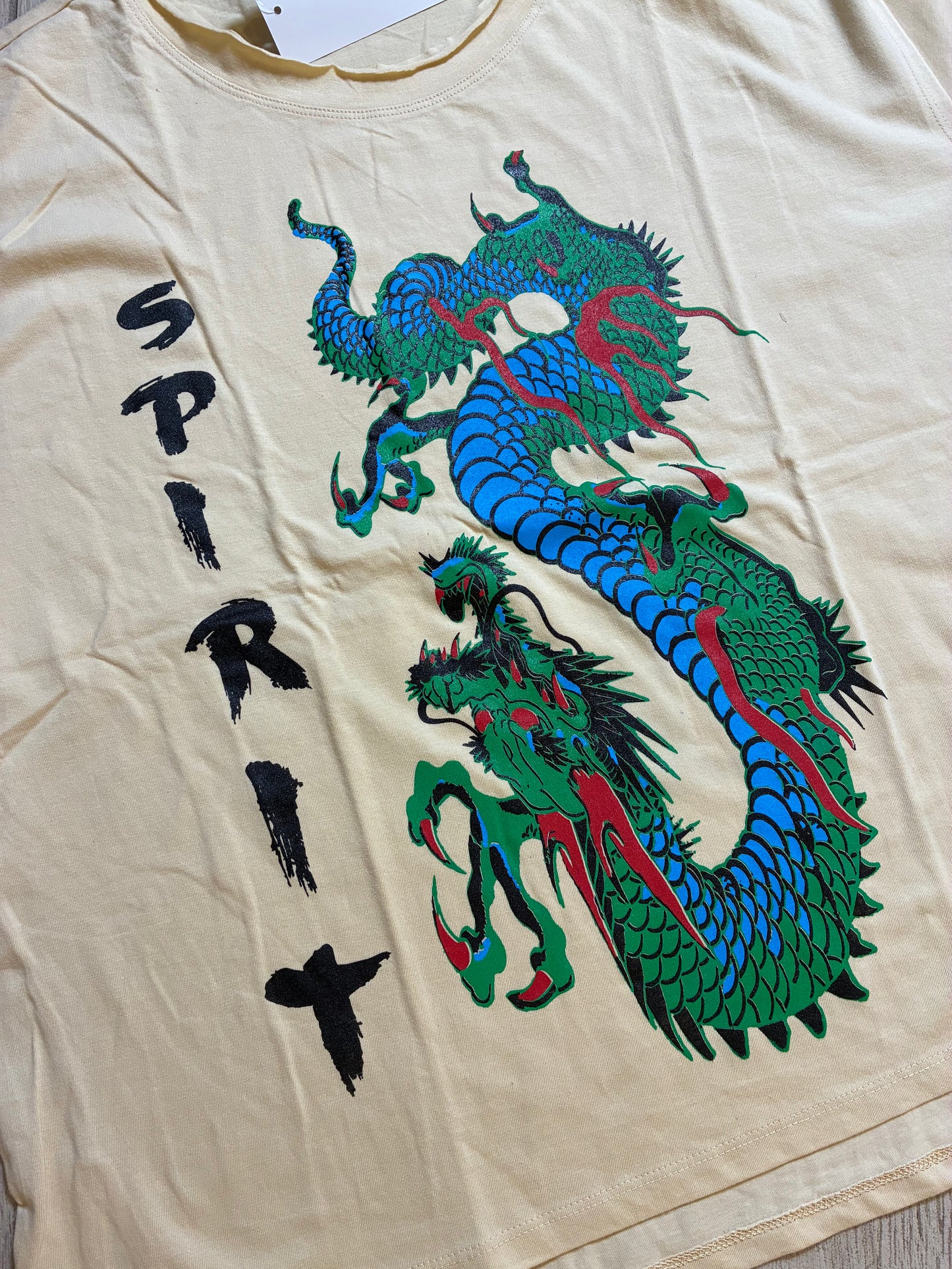 Beige Spirit Dragon T-shirt