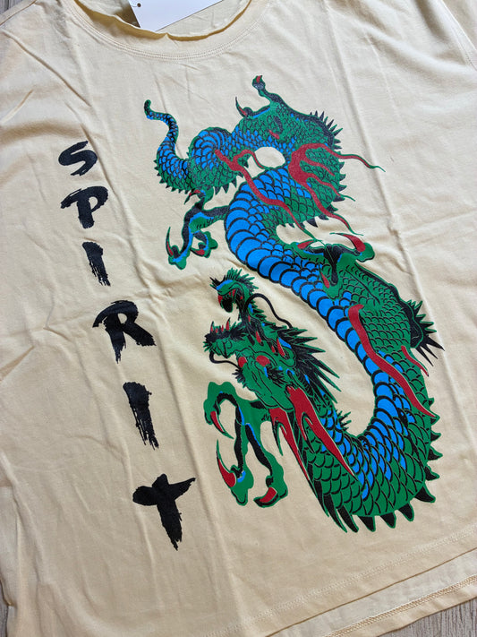 Beige Spirit Dragon T-shirt