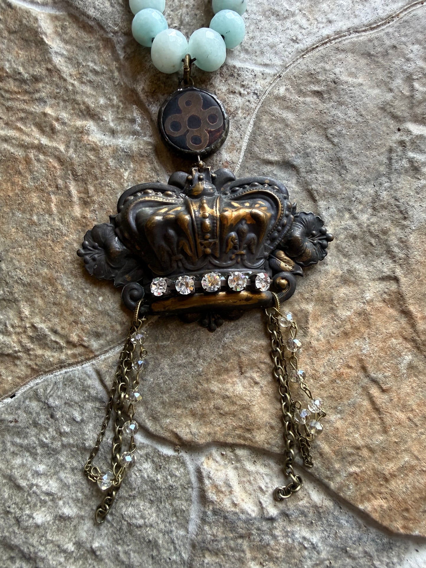 Vintage Crown Necklace