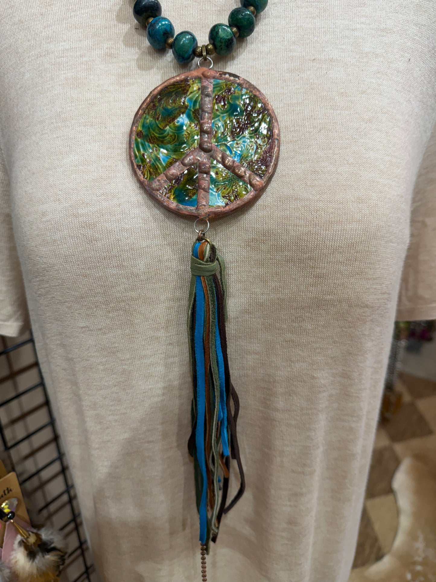 Western Peace Sign Necklace