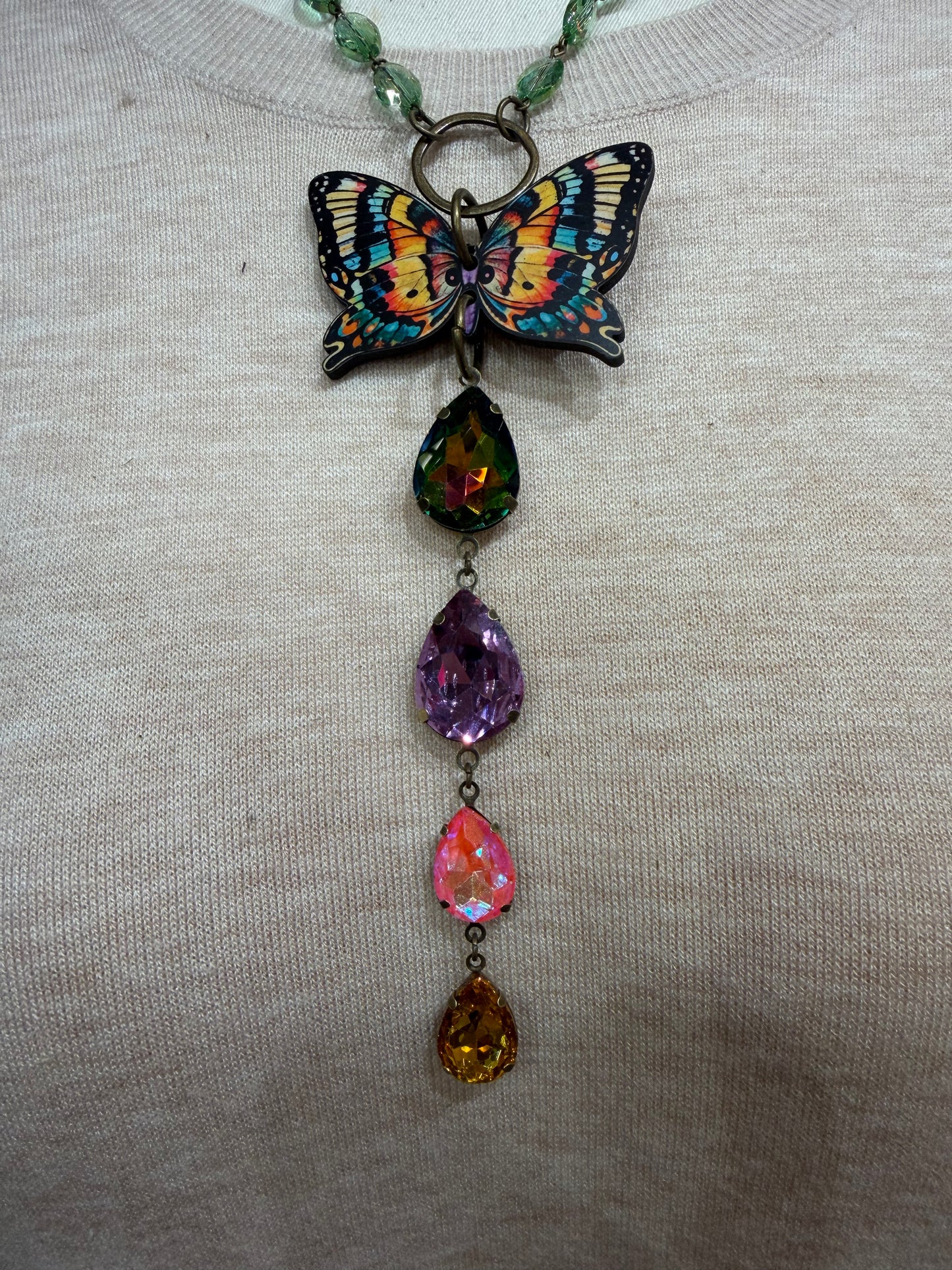 Butterfly Drop Necklace