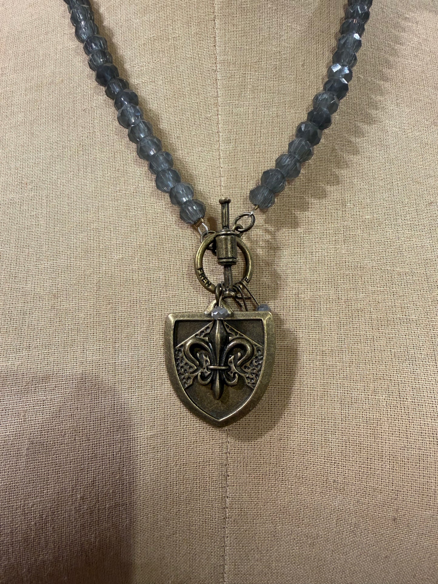 Fleur De Lis Bead Necklace