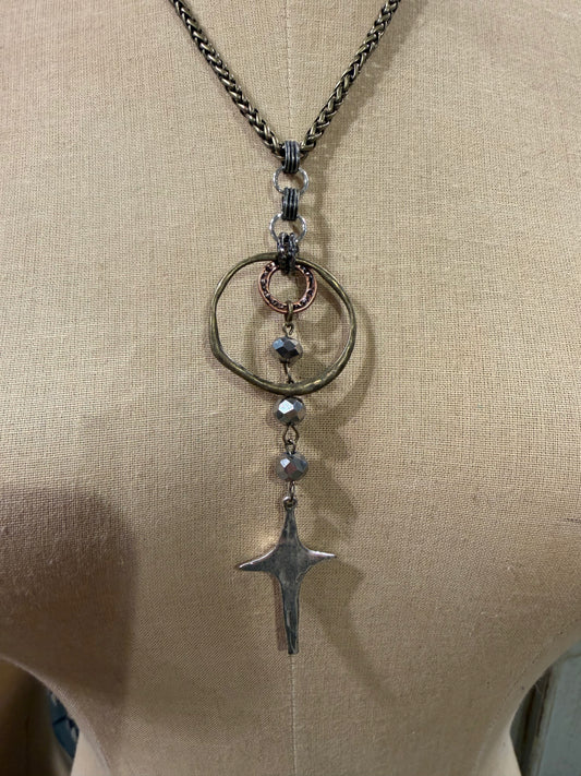 Silver Dimond Drop Necklace