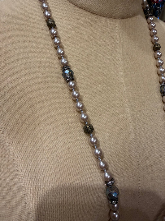 Large Pearl Beaded Necklace
