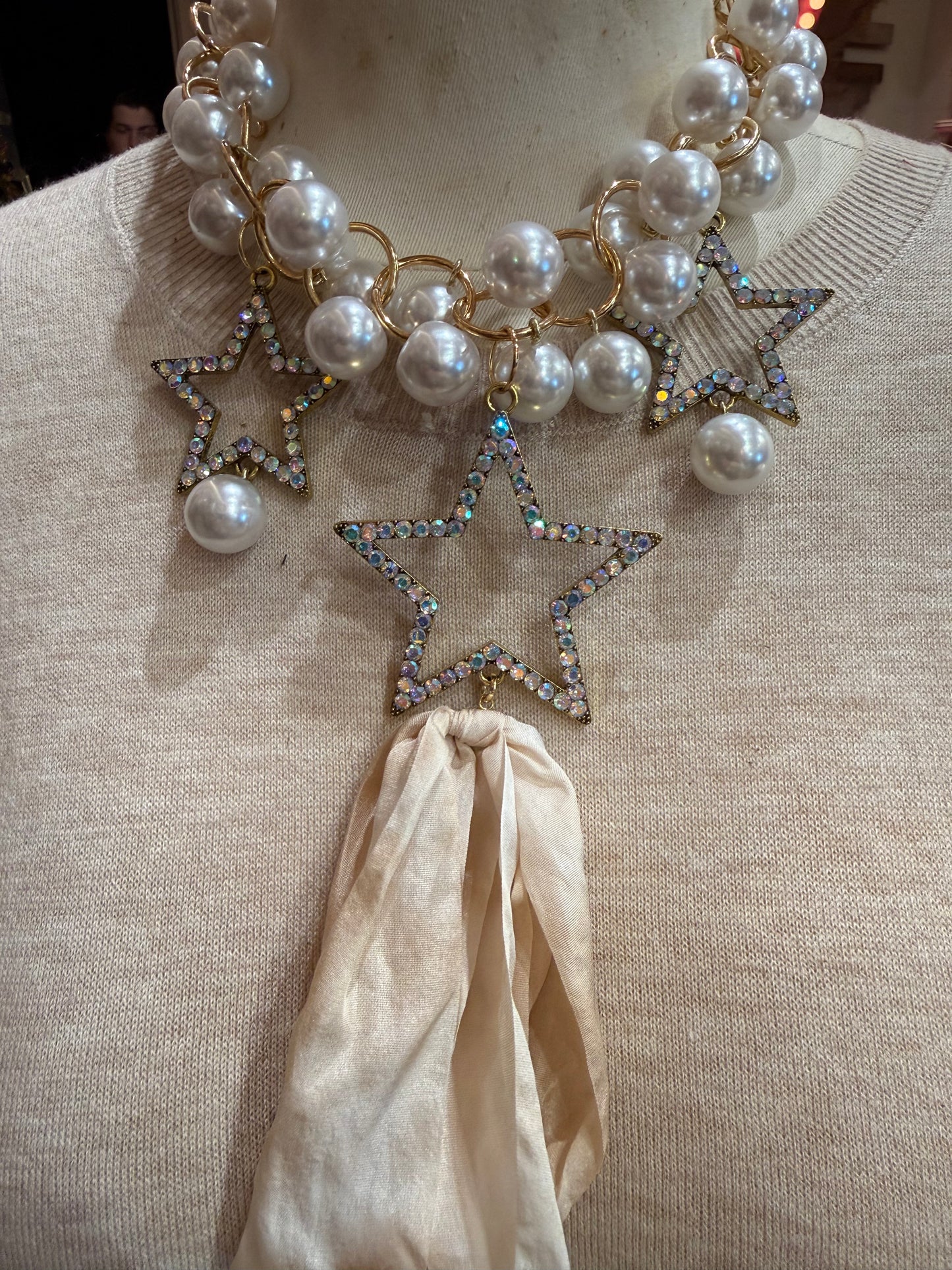 Pearly Stars Necklace