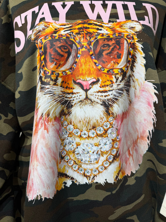 PRE ORDER Stay Wild Camo Sweatshirt