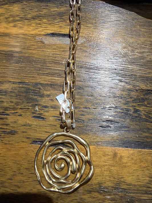 Gold Rose Necklace