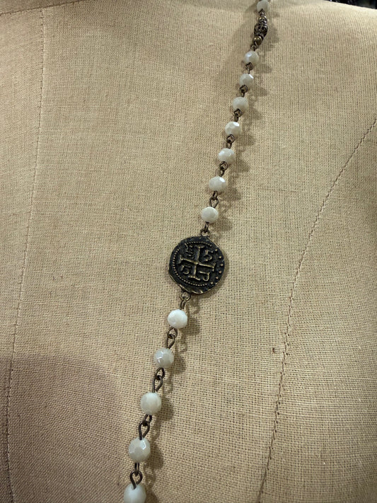 Beaded Coin Necklace