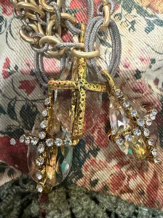 Steam Punk Cross Necklace