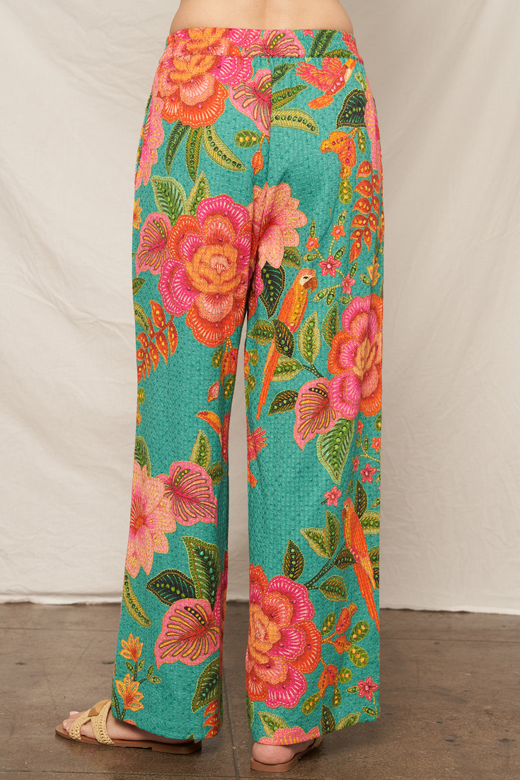 Summer Floral Wide Leg Pants