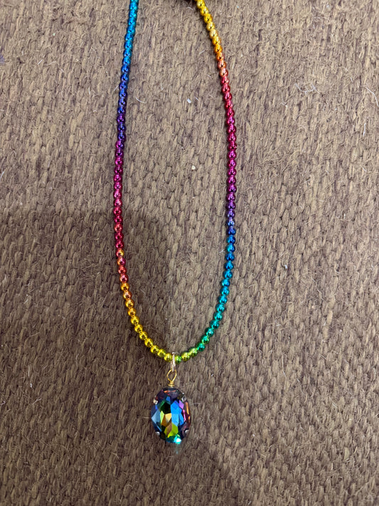Rainbow Crystal Necklace
