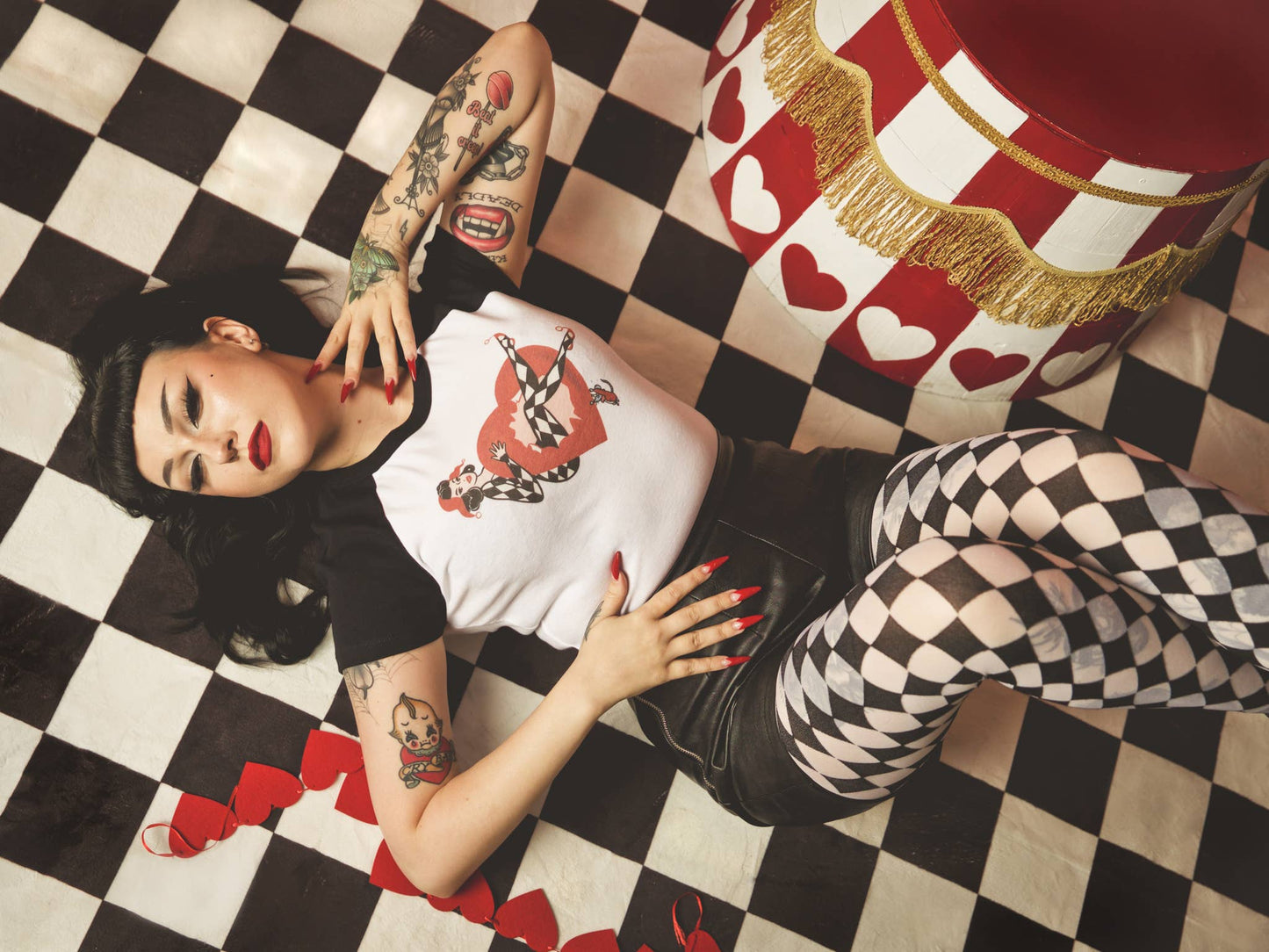 Cheeky Little Joker Short Raglan Cropped Baby tee