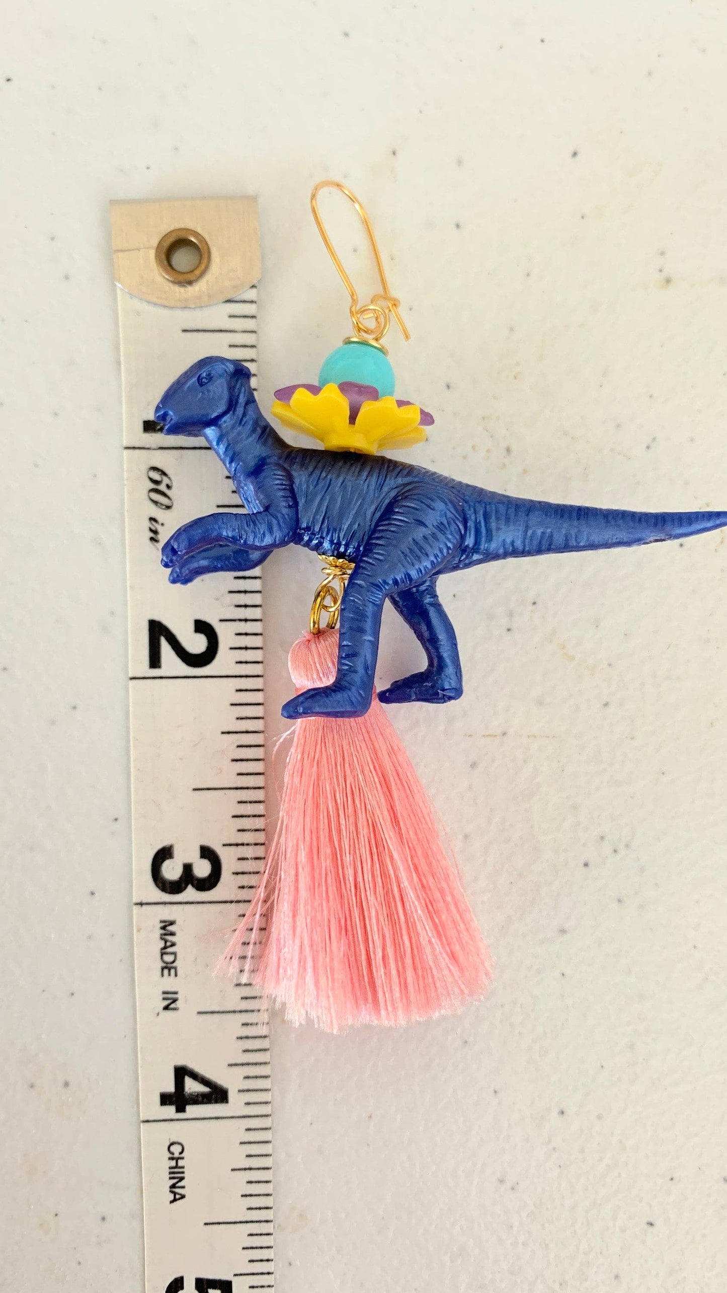 Lenora Dame Cobalt Dinosaur Earrings