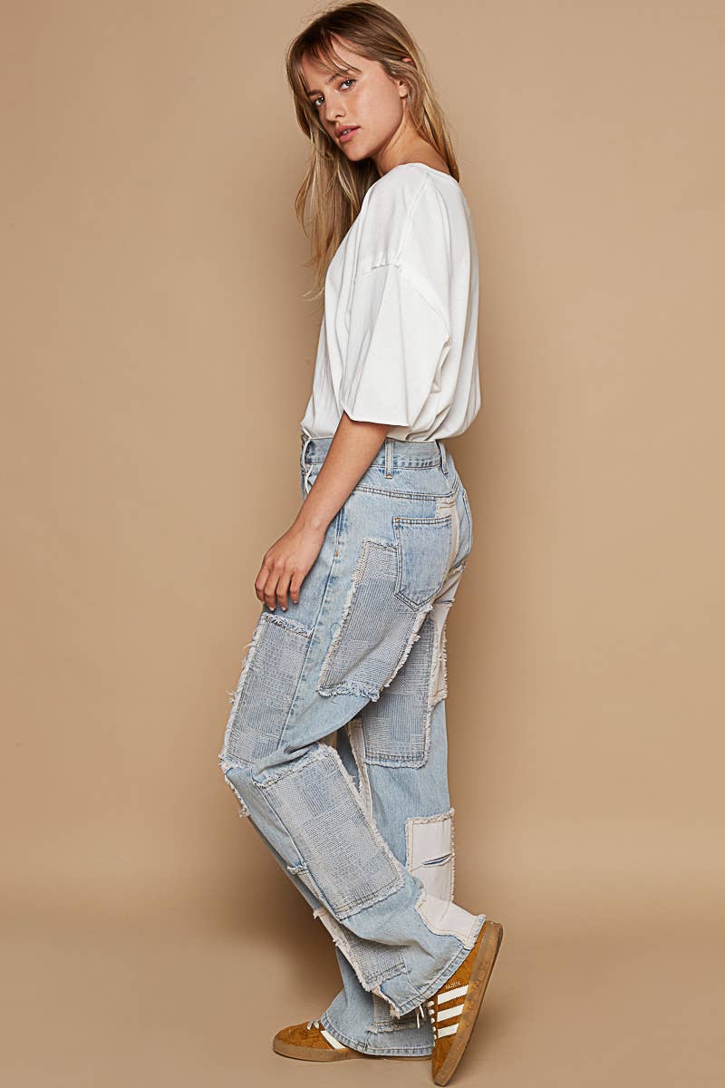 Patch detailed denim Jeans