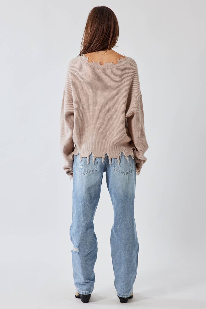 Loose Fit Jeans Zipper Closure