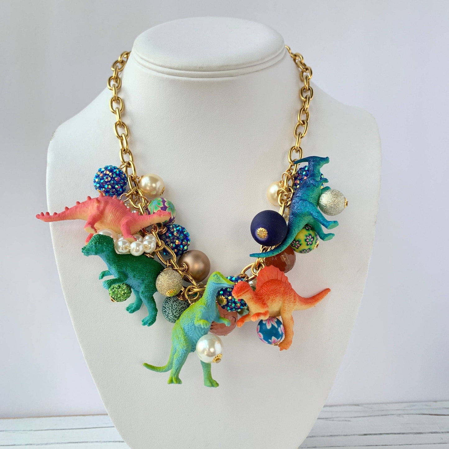 Blue Moon Dino Necklace