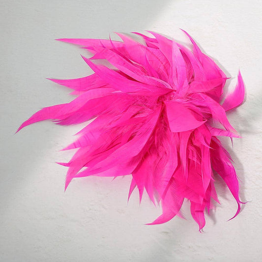 Oversized Feather Flower Hair Clip Pin Brooch