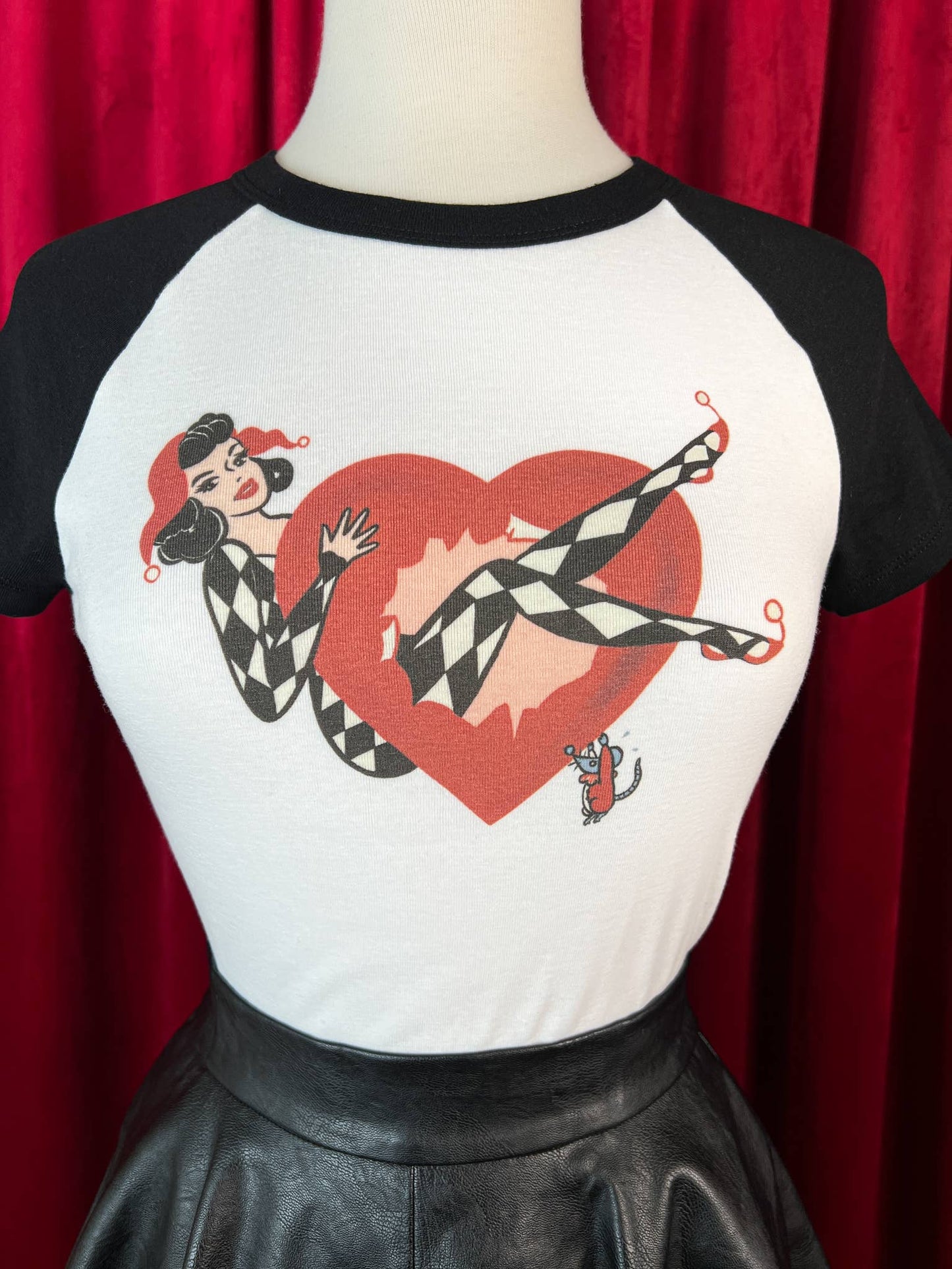 Cheeky Little Joker Short Raglan Cropped Baby tee