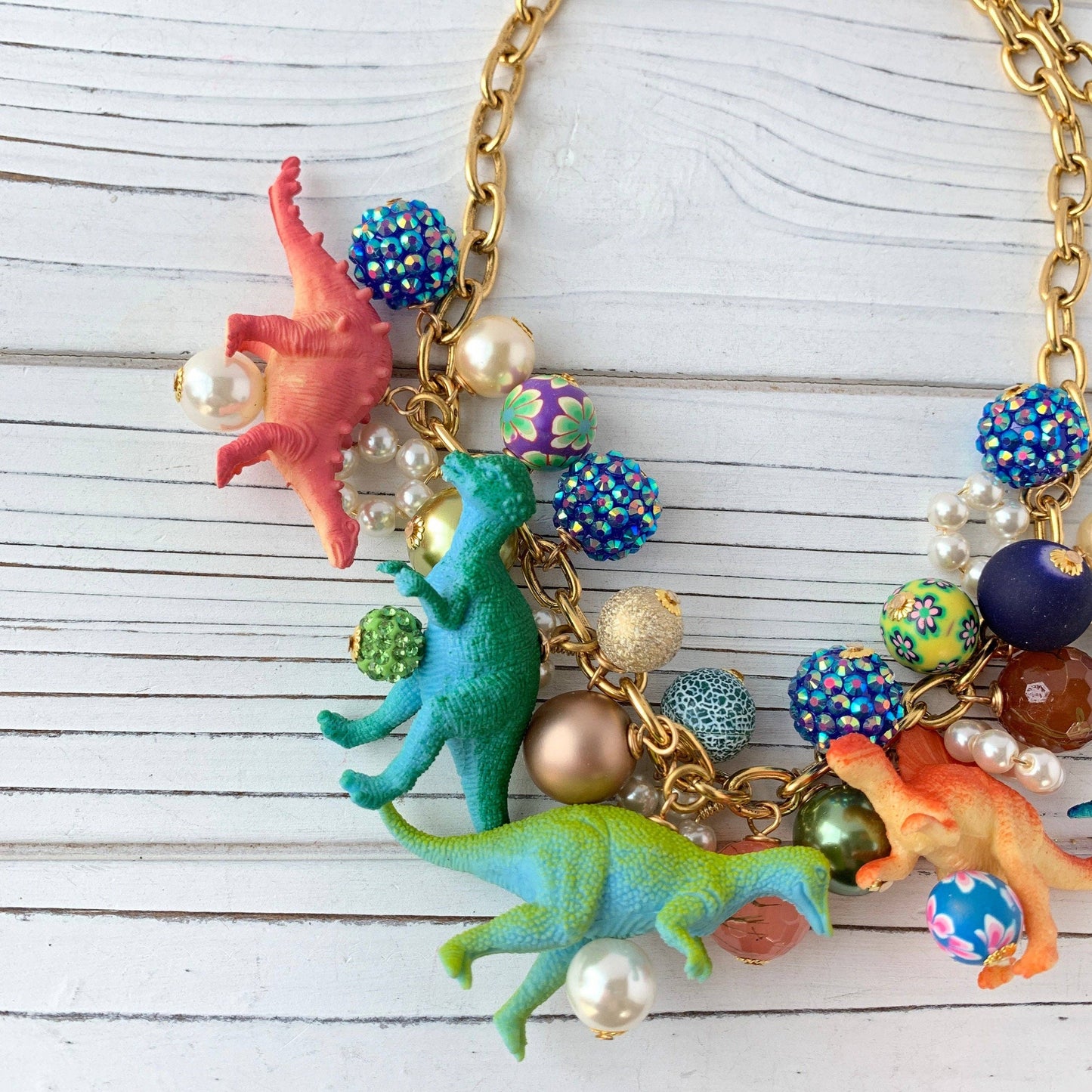 Blue Moon Dino Necklace