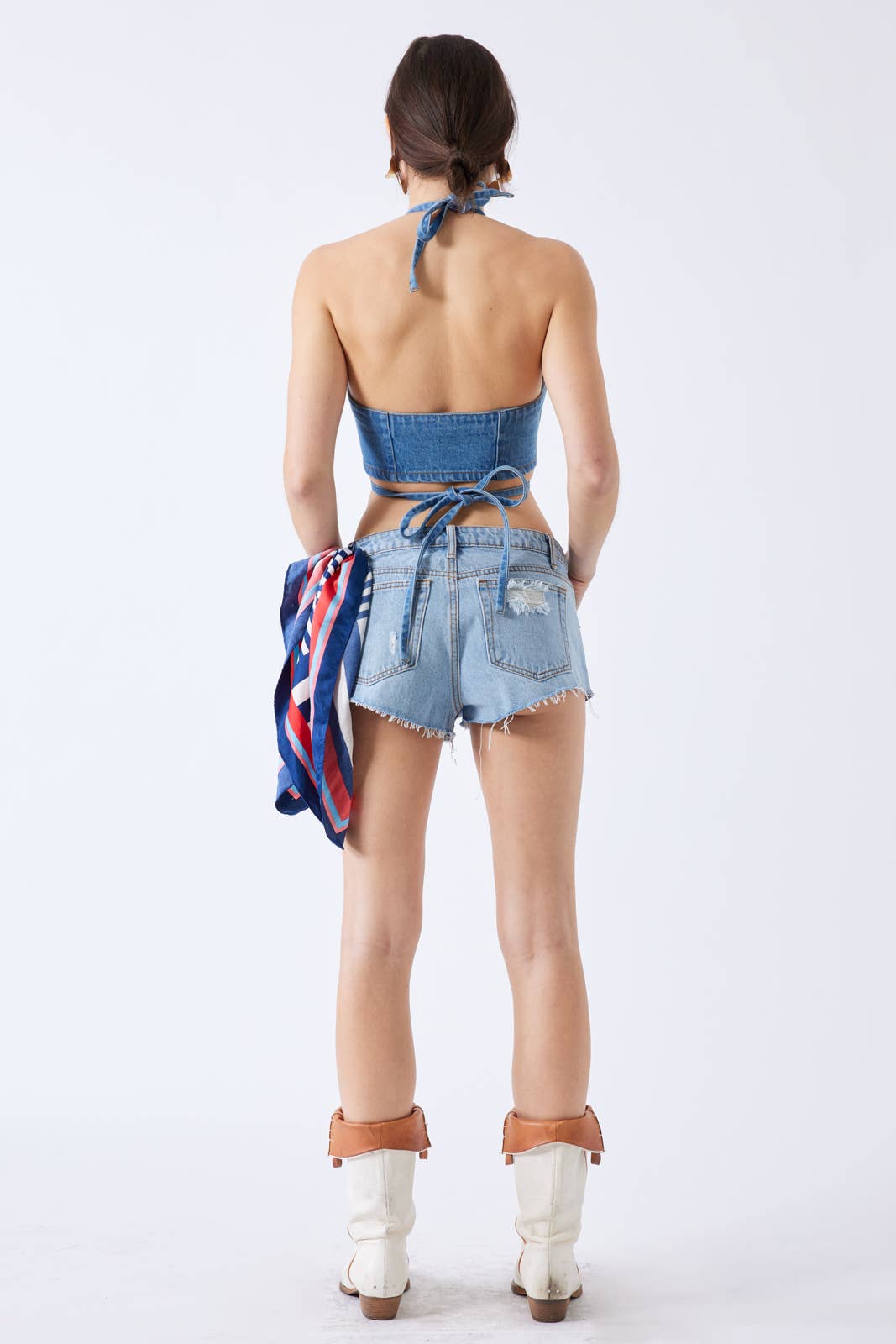 LOW RISE DENIM SHORTS - S80322