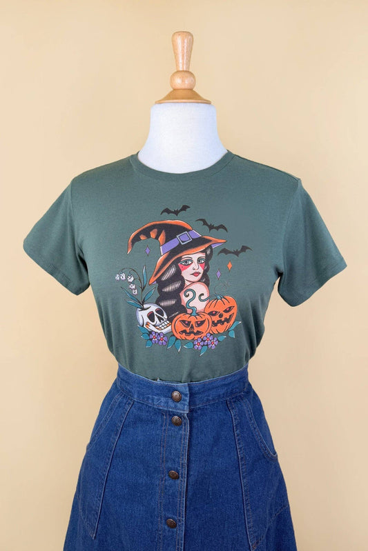 Witches’ Brew Mini Tee in Khaki