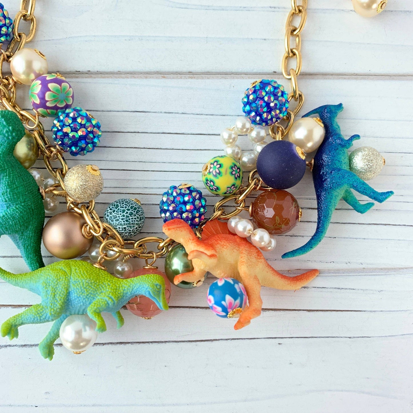 Blue Moon Dino Necklace