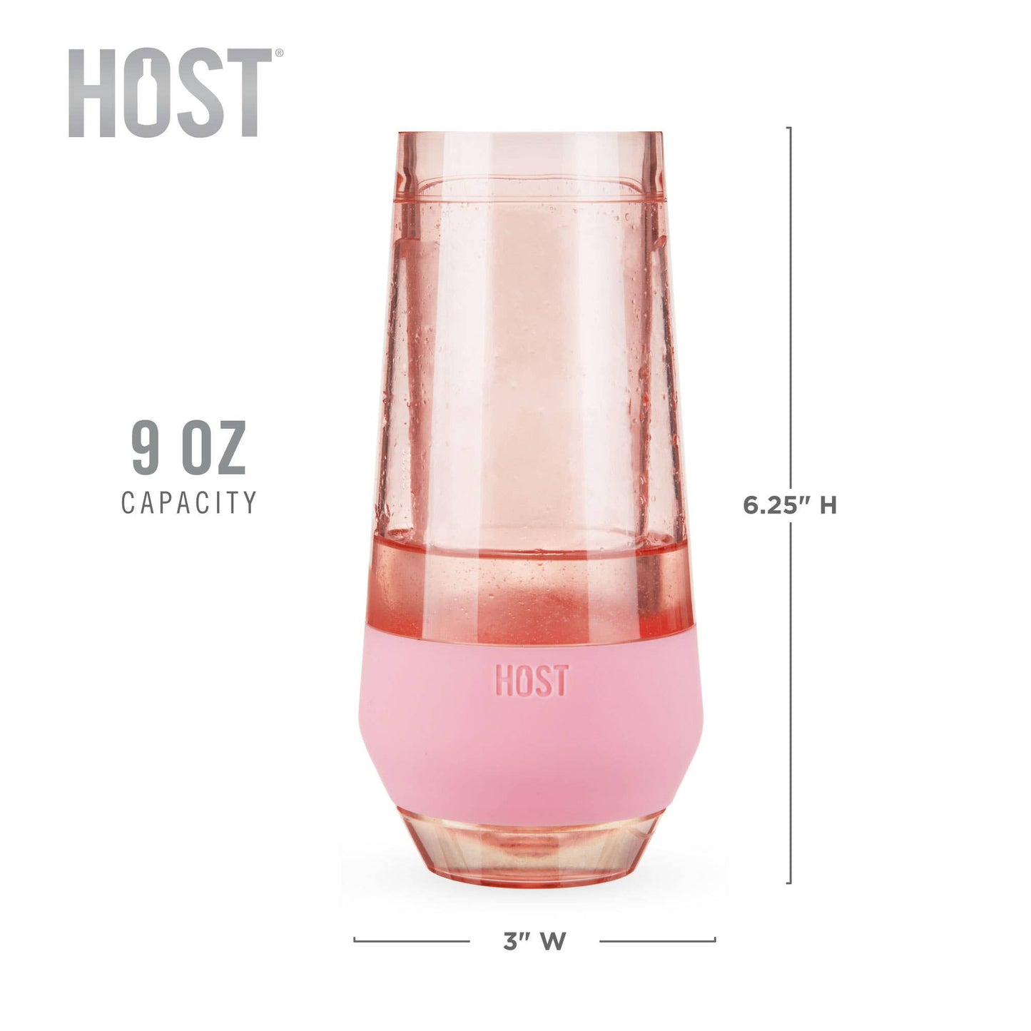 Champagne FREEZE™ Cooling Cups - Blush Tint - Set of 2