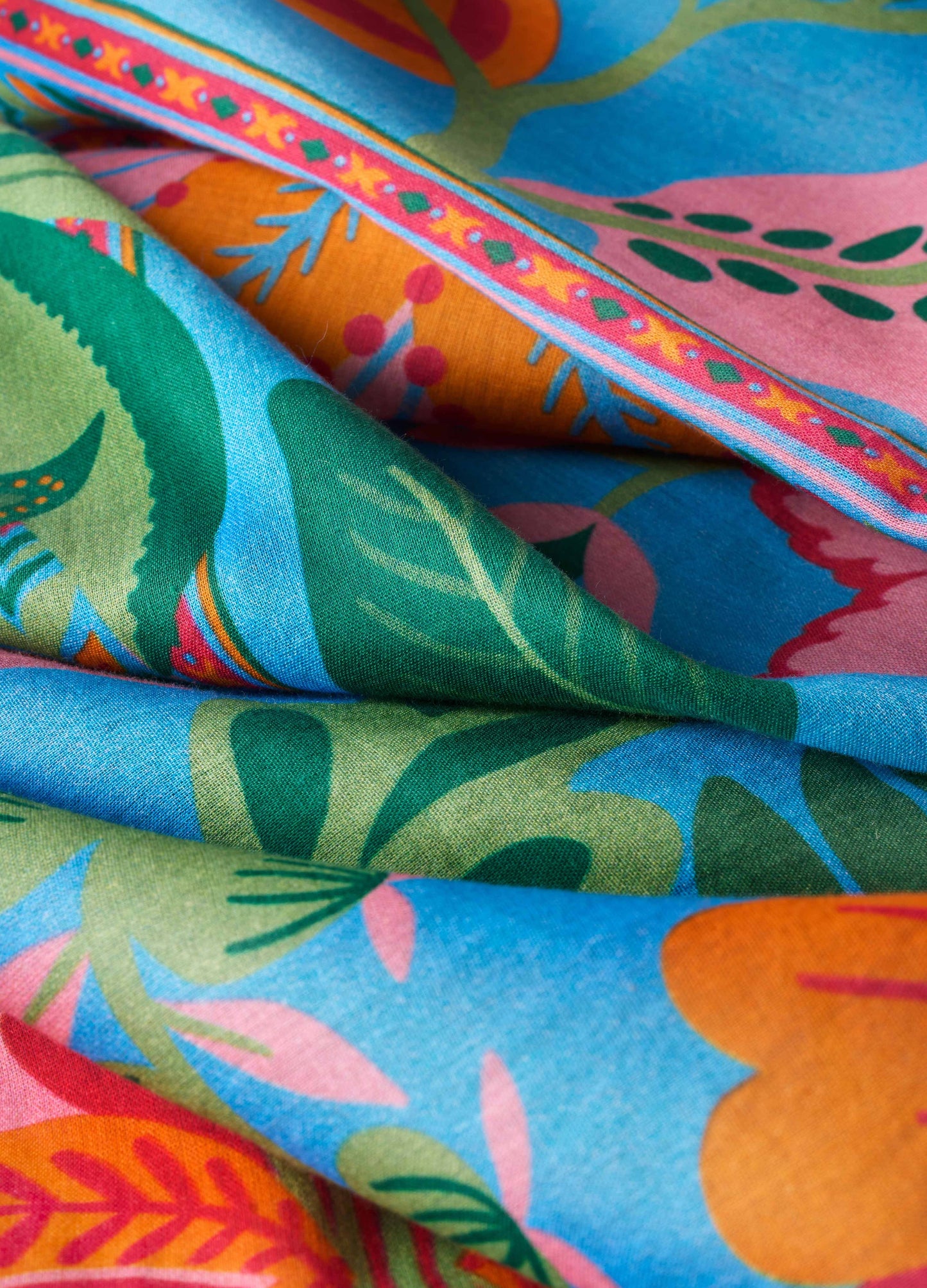Cotton Scarf - Folky Floral