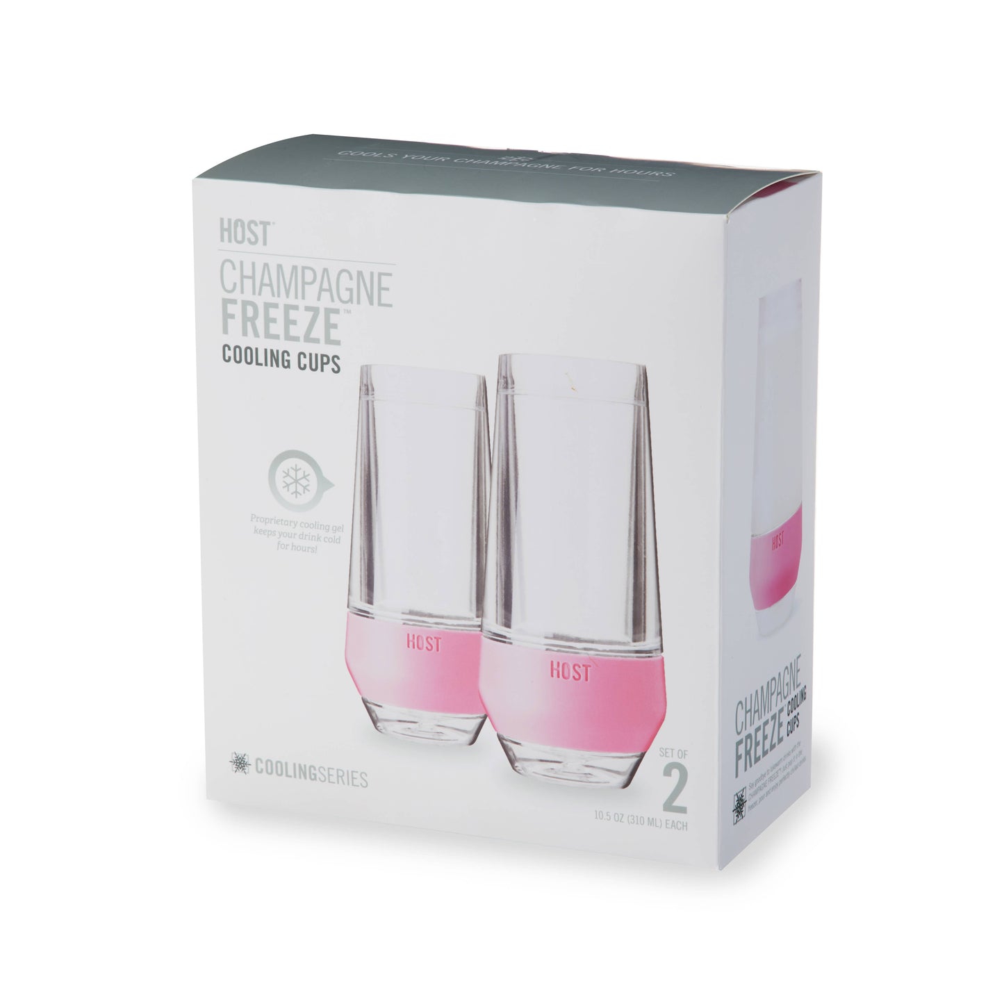 Champagne FREEZE™ Cooling Cups - Blush Tint - Set of 2