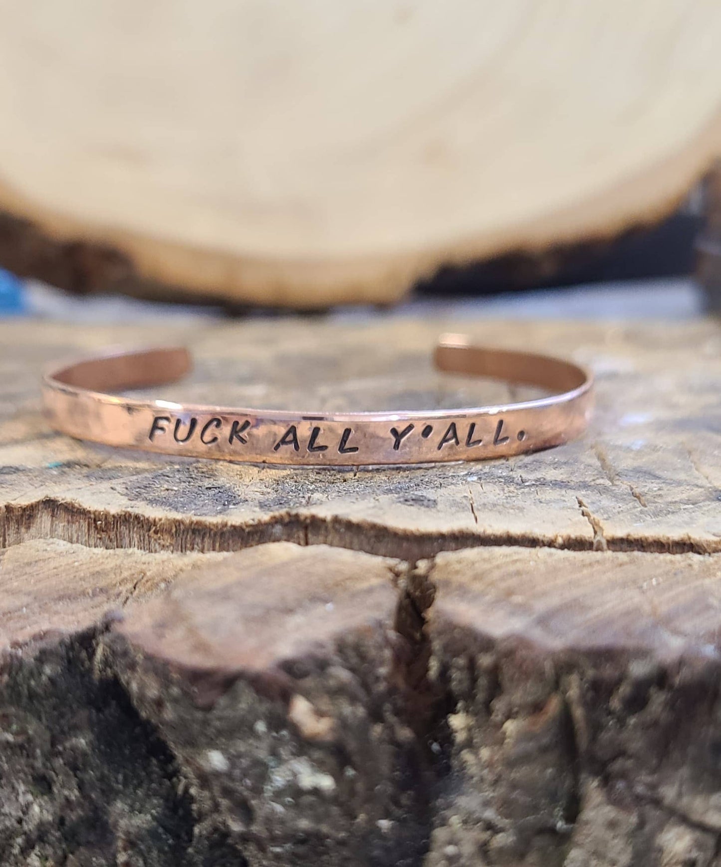 Fuck All Y'all - Copper Bracelet