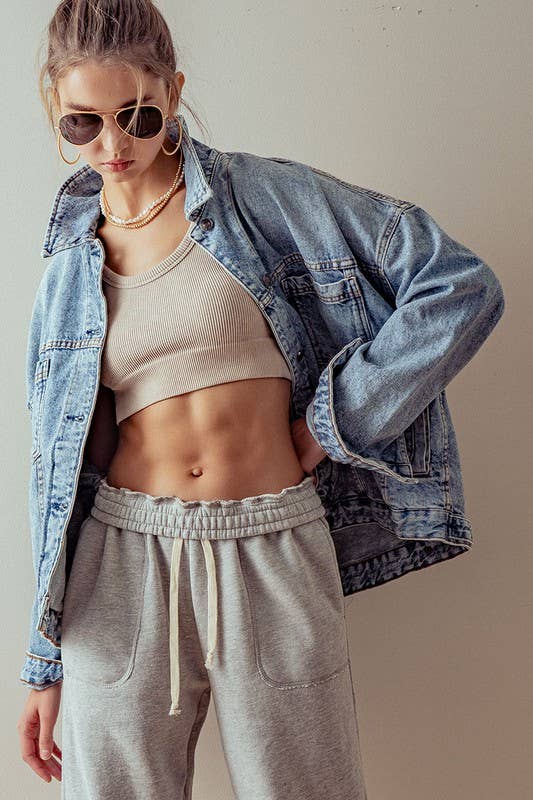 DENIM BUTTON-UP JACKET