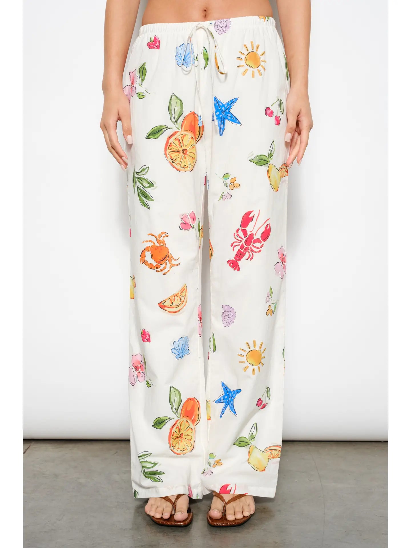 White Summer Print Colorful Outfit