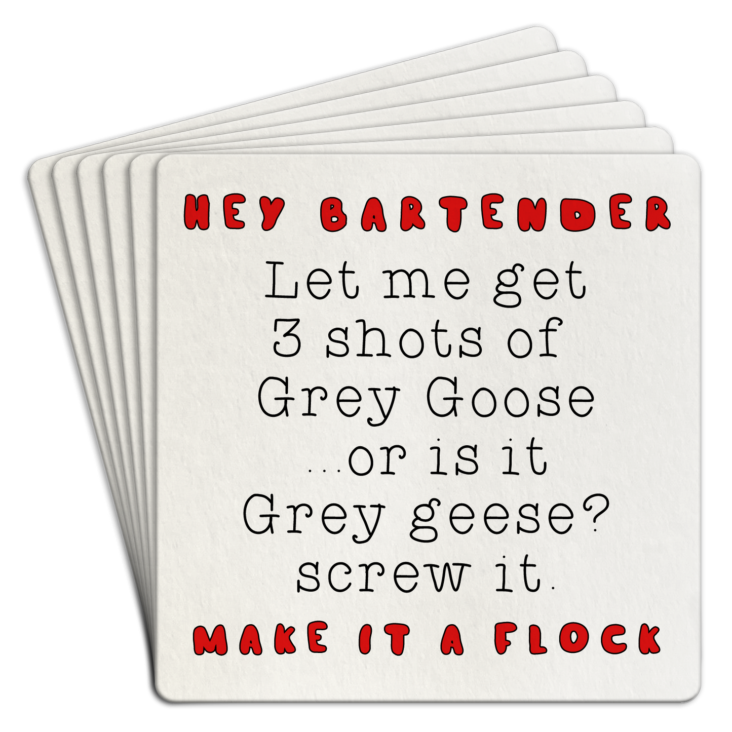 Hey Bartender flock of vodka shots