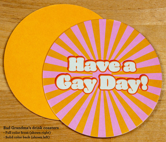 Have a Gay Day!  10 coaster set