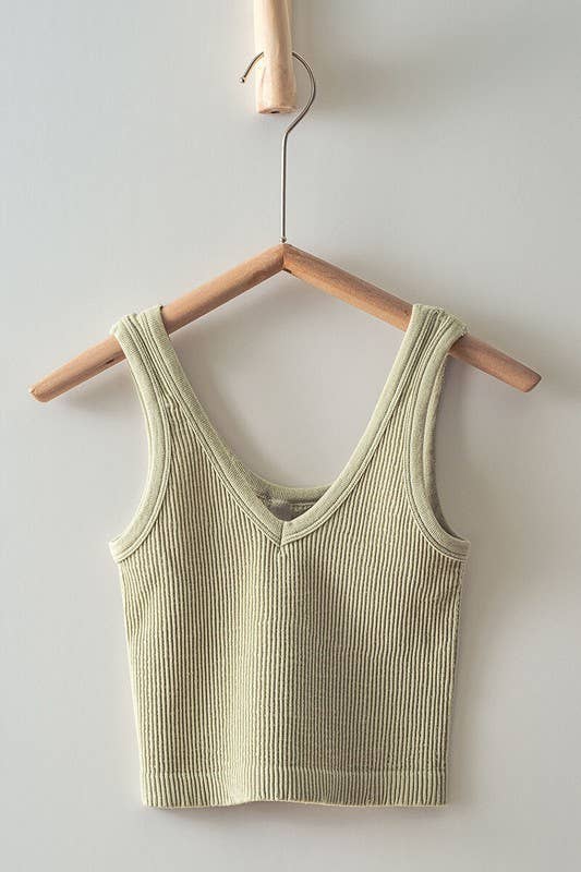 Green Khaki Tank Top