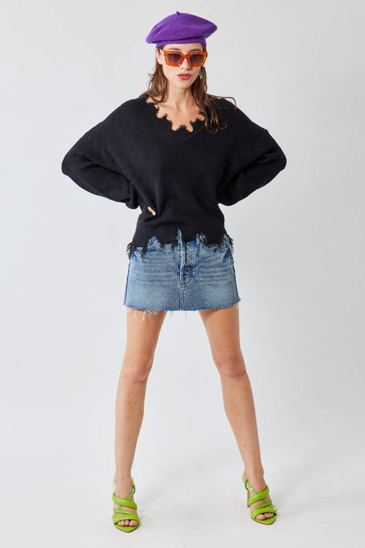 Micro Mini Denim Skirt