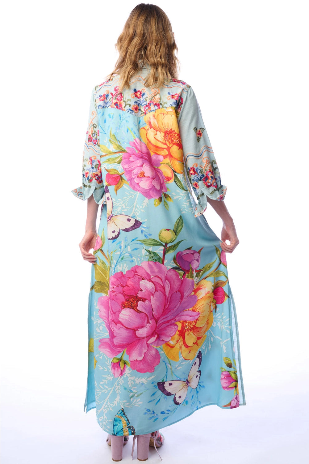 Blue Butterfly Duster Dress