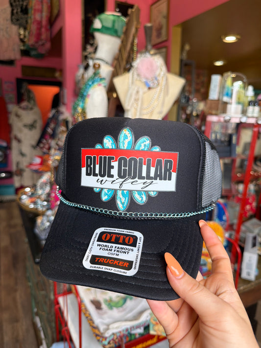 Blue Collar Wifey Trucker Hat