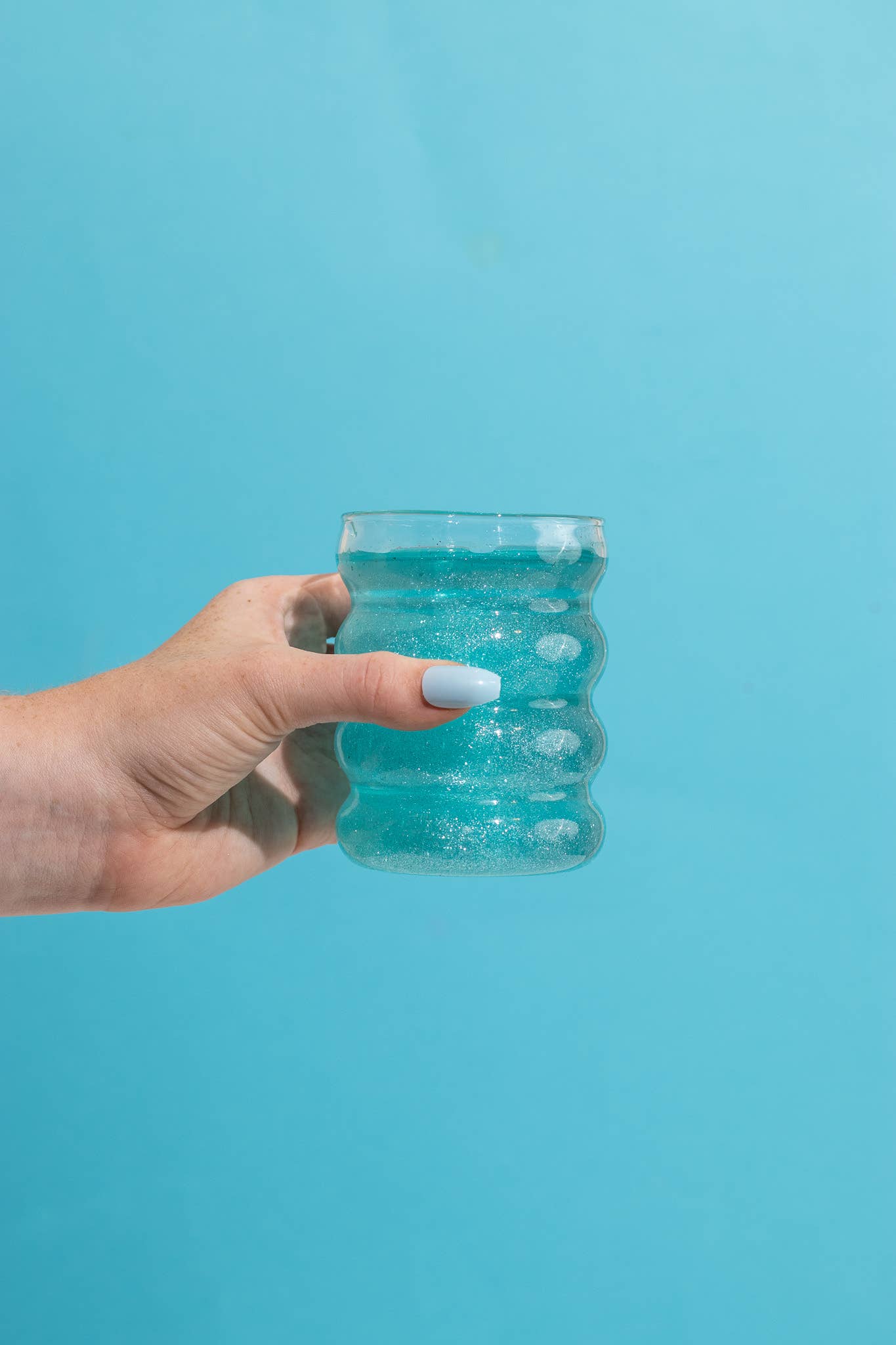 Teal Cotton Candy Drink Glitter Bombs
