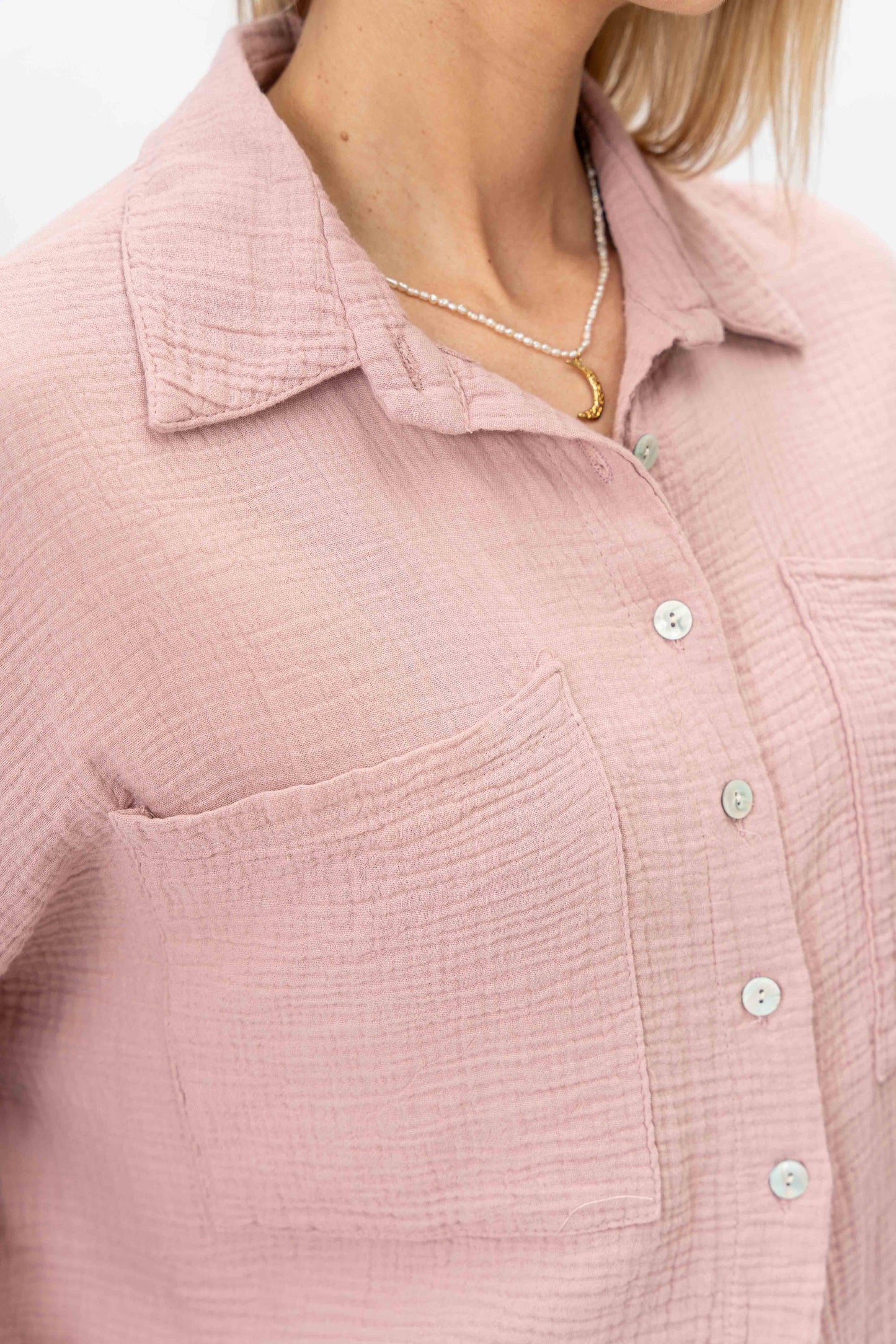Button up Gauze Top